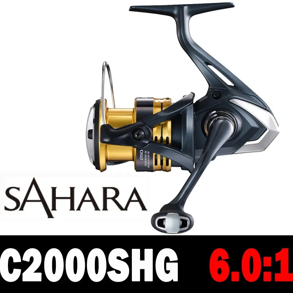 SHIMANO SAHARA Fishing Reel 5.0:1/5.2:1/5.8:1/6.2:1 3+1BB 1000-C5000HG Spinning  Fishing Reel AR-C Spool Seawater/Freshwater