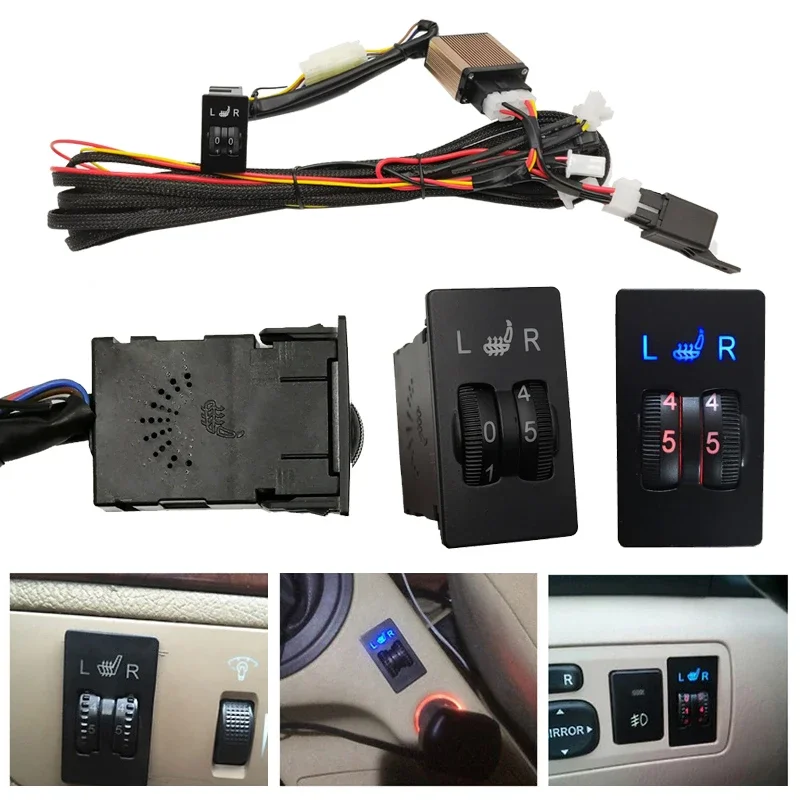 12V Heated Seat Kit for 1 Seat 2 Carbon Fiber Elements for Back & Seat  Warming - Universal System for Car Truck OEM Factory Upgrade Replacement  Repair