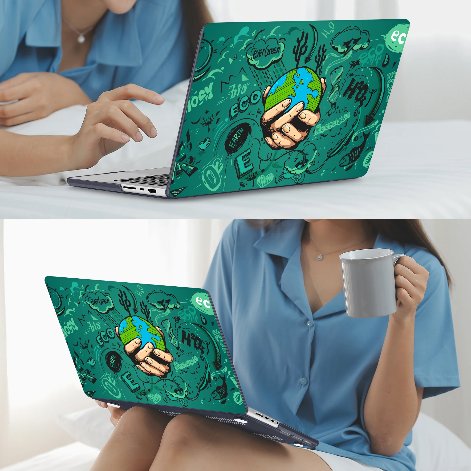 Capa de Impressão Green Planet para Macbook Pro Retina 12 11 Polegada A2338 m1 m2 Air 13 15 A2681 A2941 m3 Pro 14 16 A2991 A2442 A2251 - Imagem 5