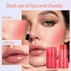 4pcs Set Jelly Cheek Blush Tint 3-in-1 Transparent Moisturized Blusher Facial Contour Rouge Lip Stick Long Lasting Rouge Makeup 3