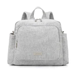 Soboba Waterproof Large Capacity Diaper Backpack (Tweed Gray)