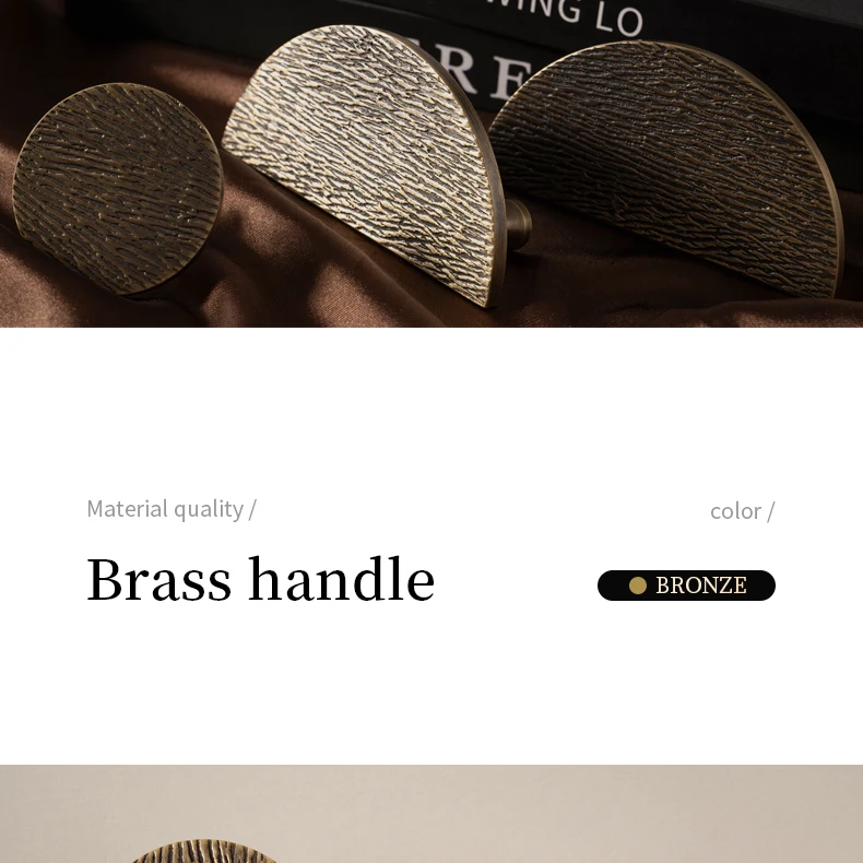 antique brass half moon cabinet handle round drawer pull modern