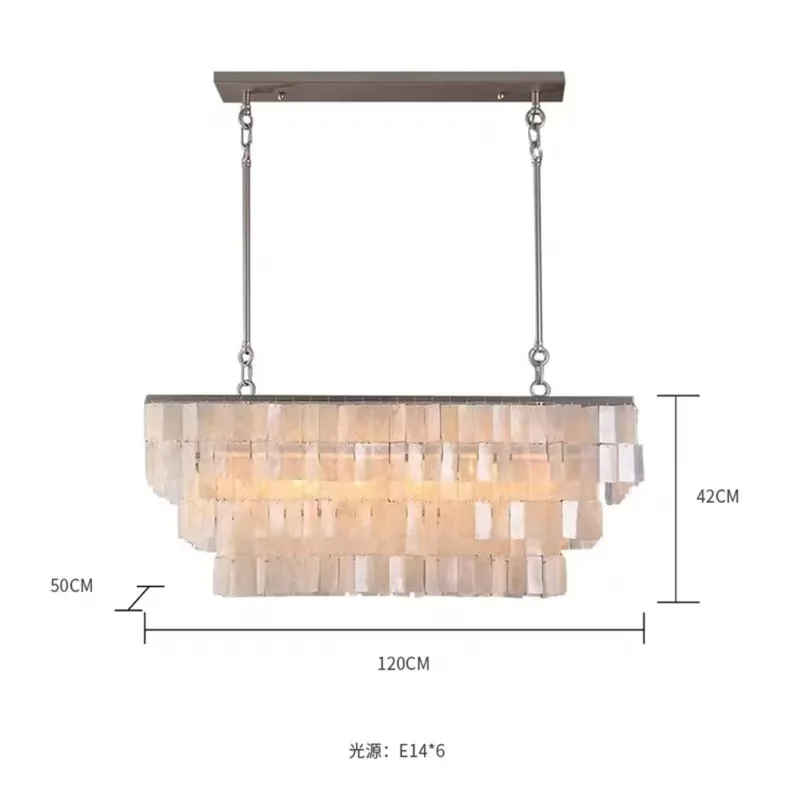 Skye Tiered Pendant Light Bohemia shell Gold Chrome led lamp