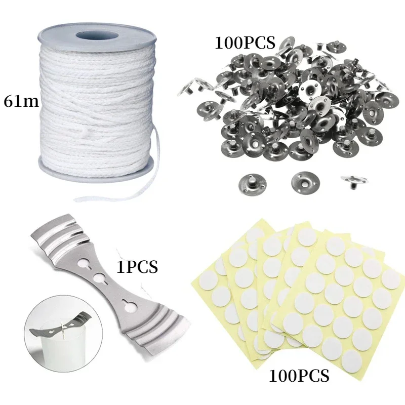 Candle Making Kit 61m Cotton Candle Wick Smokeless Aromatherapy