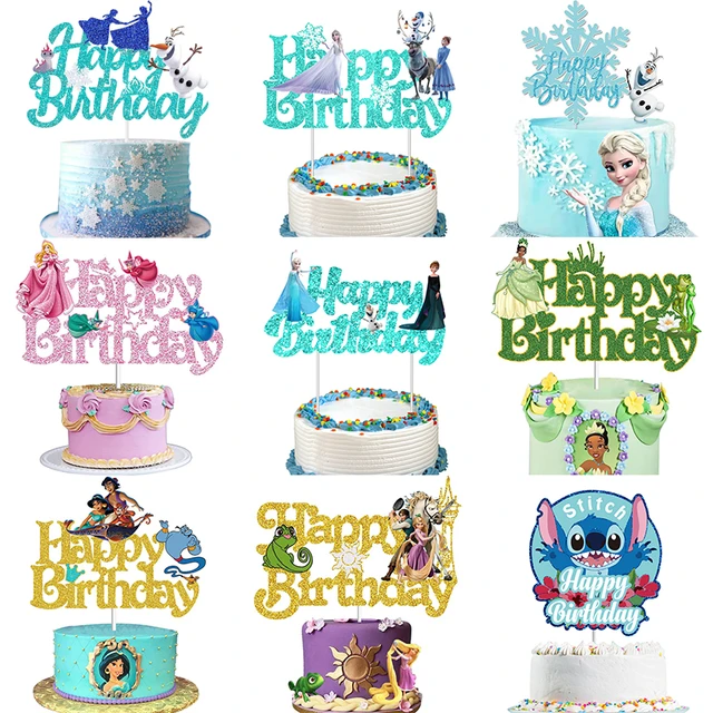 Lilo Stitch Cake Decorations  Lilo Stitch Cupcake Toppers - Disney Glitter  Cake - Aliexpress