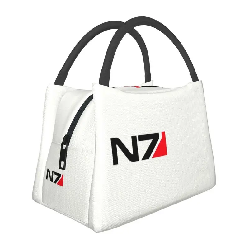 

Mass Effect Legendary N7 Portable Lunch Box Video Game Lover Cooler Thermal Food Insulated Lunch Bag Travel Work Pinic Container