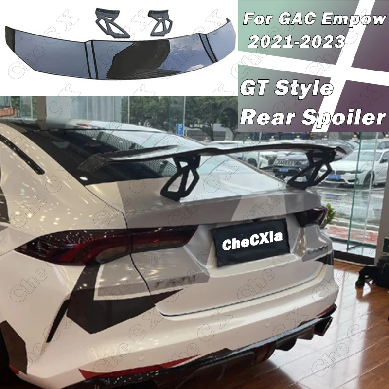 

For GAC Empow 2021-2024 Car Rear Trunk Lid Black Carbon Look Kit Rear Spoiler Wings Exterior Tuning Accessories Parts GT Style