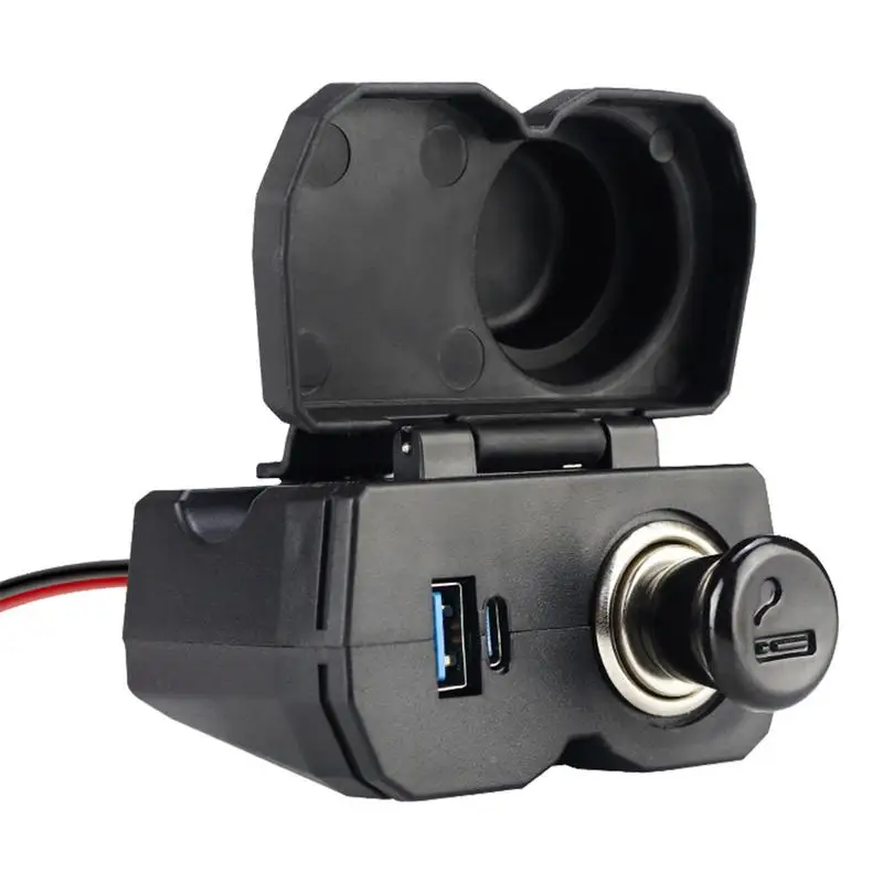 

Motorcycle USB Charger bike Handlebar Charger Dual USB Charger Power Adapter Socket Adapter Cigar Lighter Motorbike Accessories
