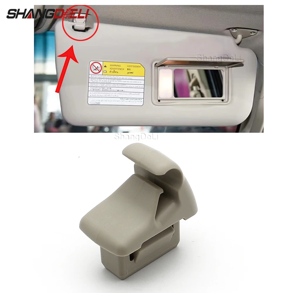 Car Beige Interior Sun Visor Clip Holder Gancio Staffa Gancio Per Mitsubishi Pajero Montero Mk3 2000-2006 Mr779704 Mr779705