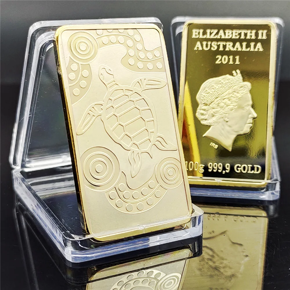 Australian Turtle Coins Square Gold Dolphin Coins Foreign Coins Gold