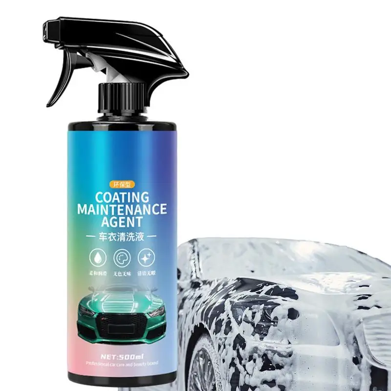 

Car Wash Shampoo 500ml Swift Wipe Sprayable Waterless Car Wash Quick Waterless Detailer Spray Powerful Spot Free Liquid Easily