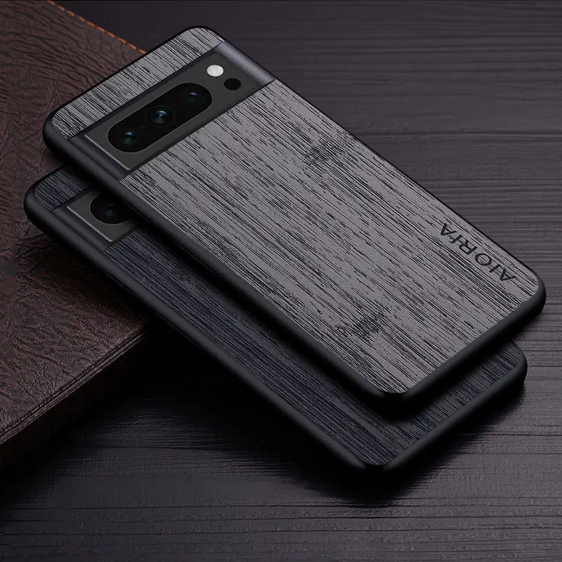 Luxury Bamboo Wood Pattern Leather Phone Case - Premium Cover