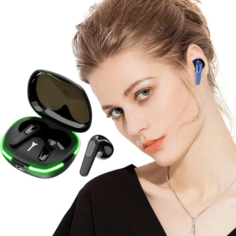 Cuffie Bluetooth Wireless In-Ear Stereo Bilaterale 8D Sound Intelligent Touch Chiamata Binaurale Dolby Sound Cuffie Bluetooth Nere