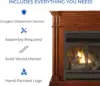Forge Dual Fuel Ventless Gas Fireplace System with Mantle Remote Control 6 Fire Logs Use with Natural Gas or Liquid Propane 5