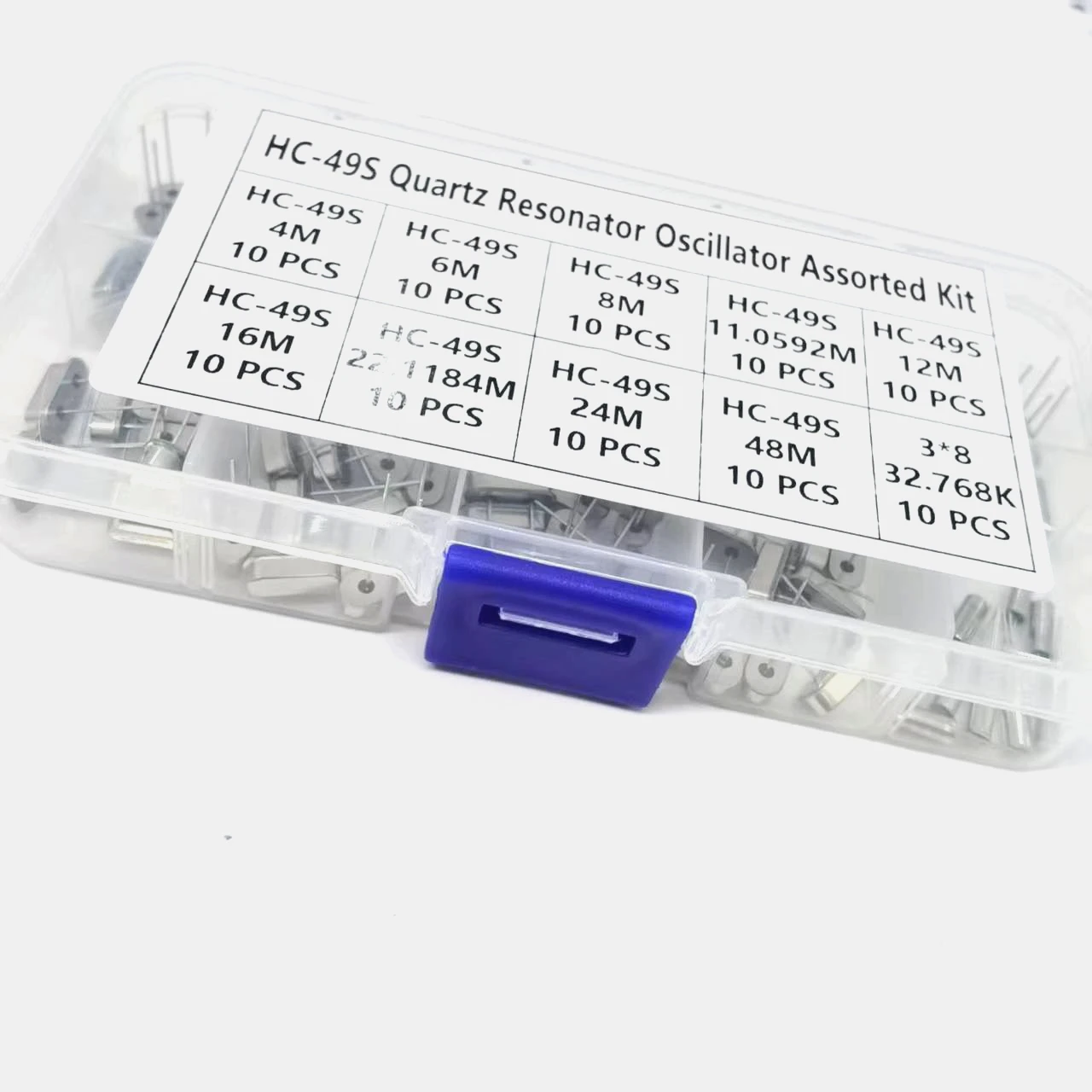 10 Value Frequency Oscillator Kit 100-Piece Crystal Oscillator