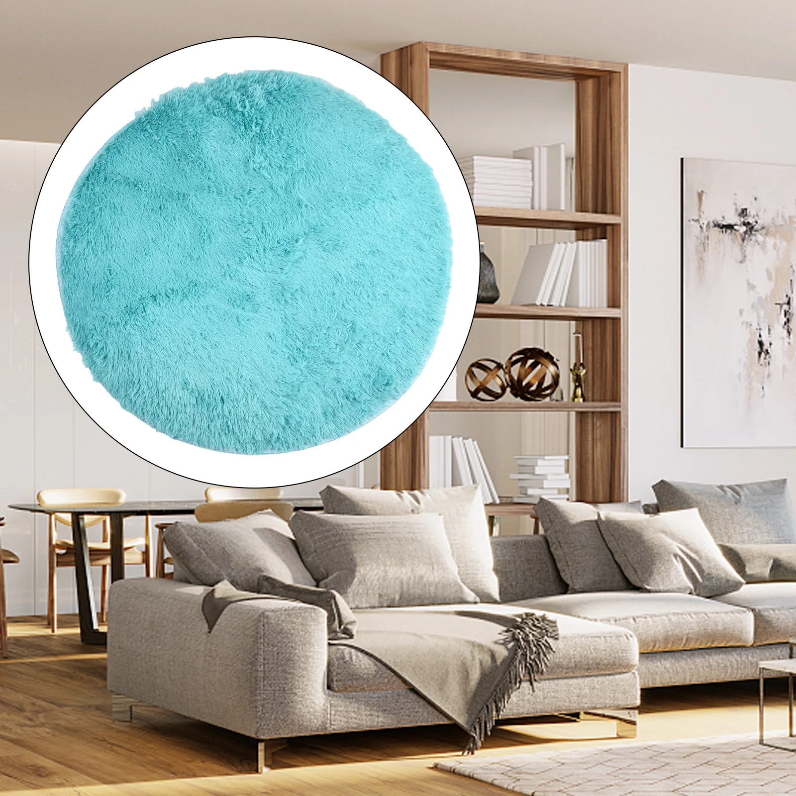 Superweicher, zotteliger Teppich mit sicherer rutschfester Rückseite, geeignet für mehrere Innenräume wie Wohnzimmer und Schlafzimmer – Detail 9
