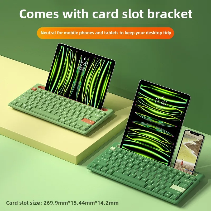 Wireless bluetooth keyboard with card slot high value light and portable girls office tablet keyboard