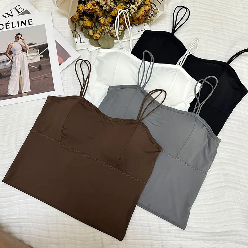 Women Tube Tops Camisole Soft Breathable Underwear Girls Cami Casual Tank Vest Sleeveless Crop Tops Bra