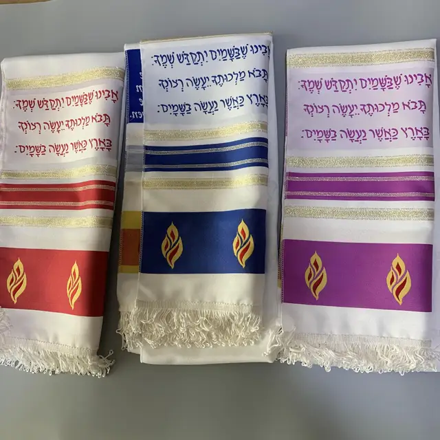 Egyházi Edények Arab Fejkapocs Tallit Ima Kendő Zsidó Messiási Tehetség Bojt Sálak - Image 3