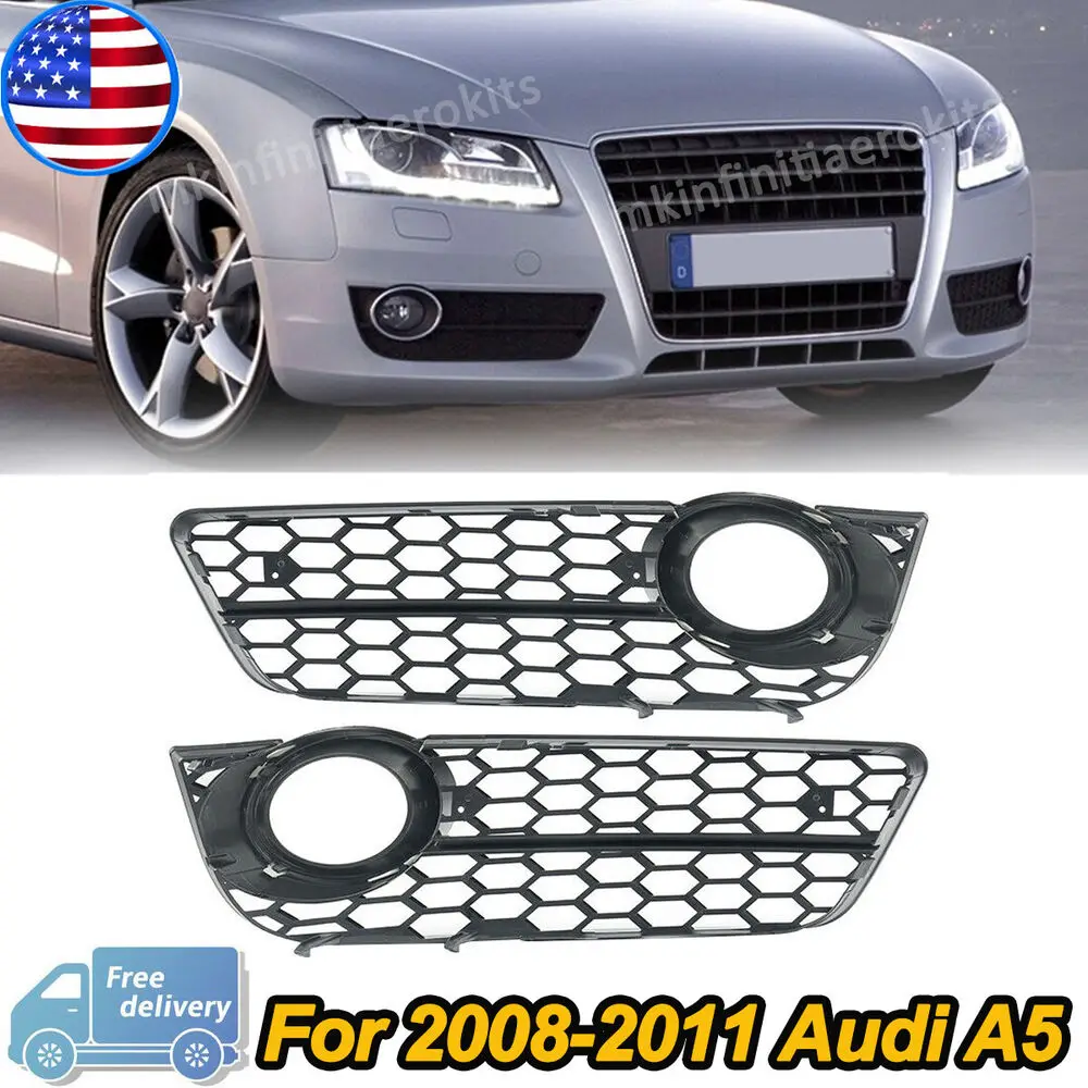 

Для стандартного бампера Audi A5 Coupe 2008-2011, противотуманная фоторешетка