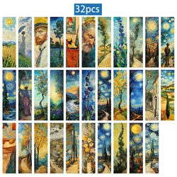 Van Gogh Oil Painting Series - Set of 32 Artistic Bookmarks for Teachers, Readers, and Art Enthusiasts (Mixed Color)