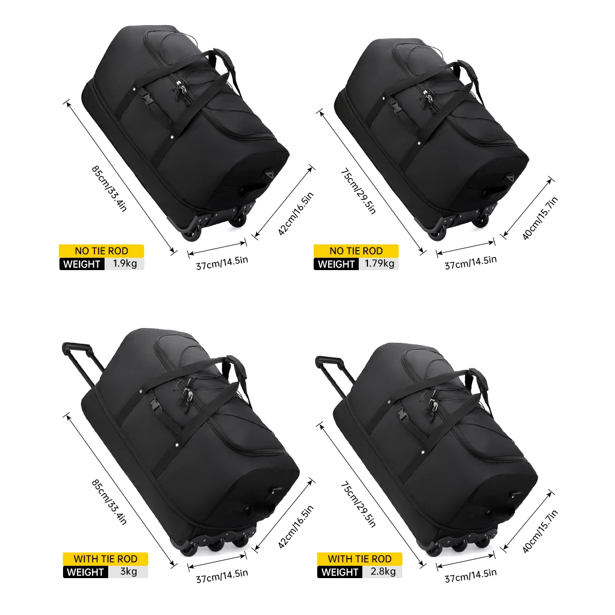 Multifunctional Trolley Travel Bag for Men, Suitable for Business Trips, Travel, and Boarding, Can Be Carried as a Backpack or as a Trolley Bag for International Travel