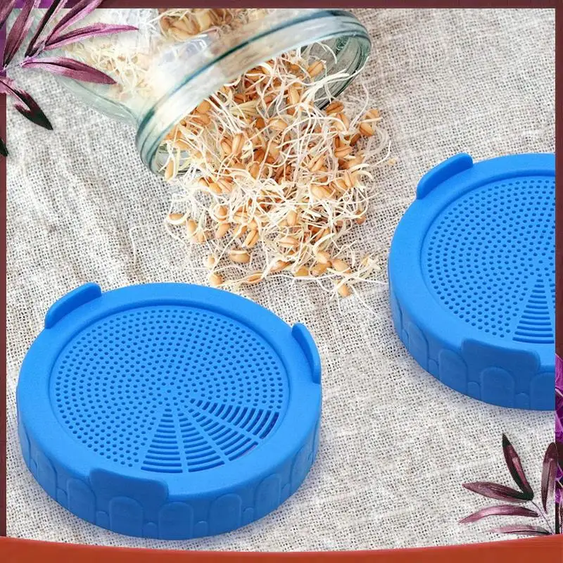 Durable Wide Mouth Mason Jar Sprouting Lid, Germination Stand, Mason Jar Pouring Nozzle Lid, Suitable For Growing Bean Sprouts