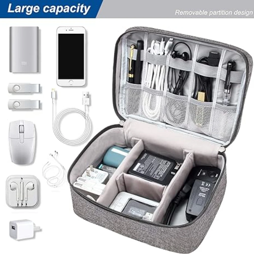 Borsa Organizer Per Cavi Da Viaggio - Espandibile Impermeabile - Accessori Elettronici