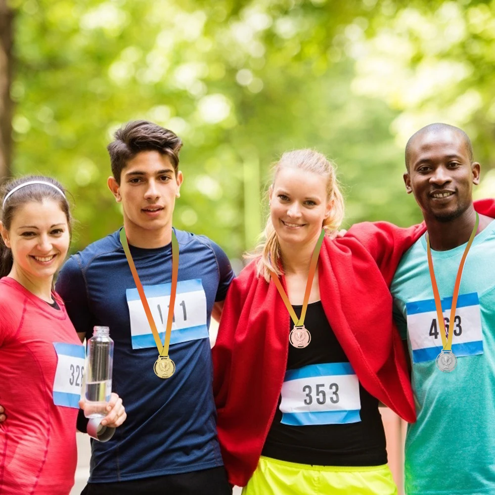 Gold Silver Bronze Award Medal Winner Reward Encourage Badge Competitions Prizes Outdoor Kids Games Toy School Supplies 5/10/15P award medals