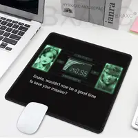 Metal Gear Solid Codec Mouse Pad Custom Anti-Slip Rubber Base Gamer Mousepad Accessories Video Game Lover Office Computer PC Mat