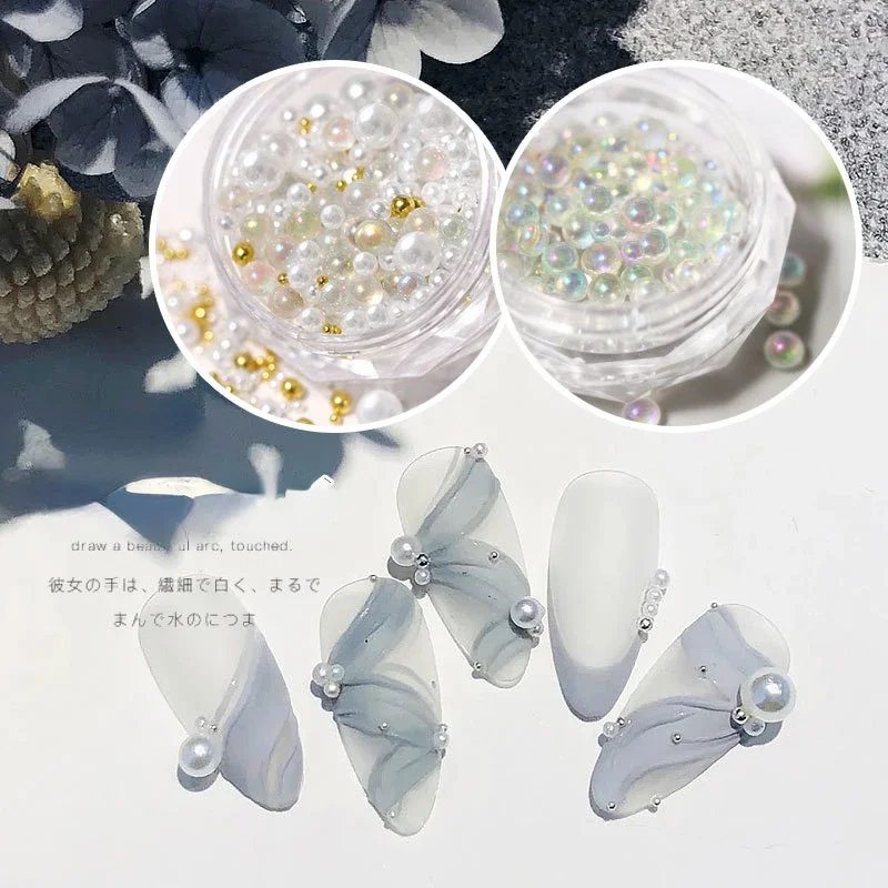 

Nail Decorations Nail Pearl Ribbon Three-dimensional Steel Beads High Bright Bubble Mix Diy Diamond Accessories Wholesale Nails