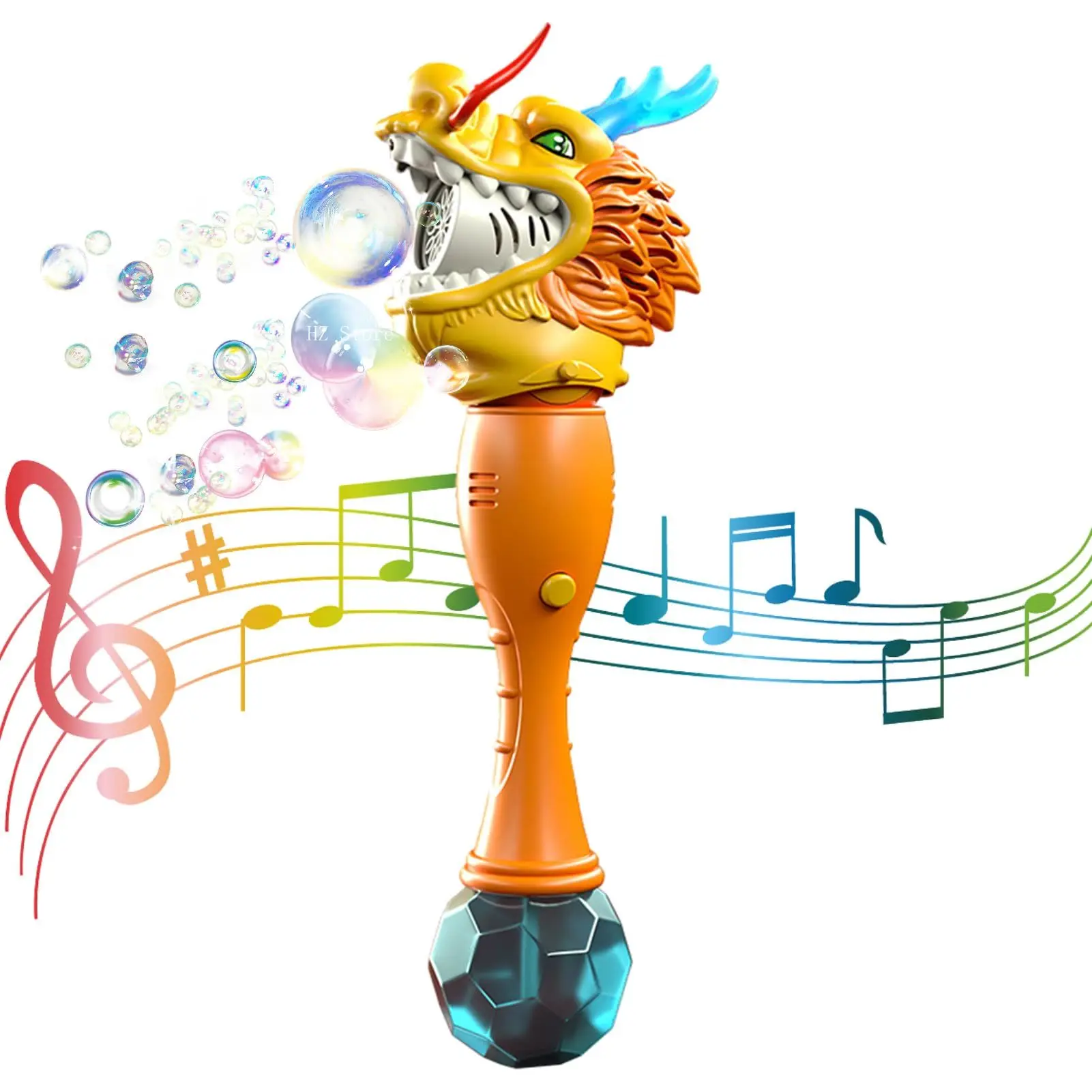 

Dance Dragon Bubble Machine Wands for Kids Musical & Light up Automatic Bubble Machine Electric Bubble Maker Blower Gifts