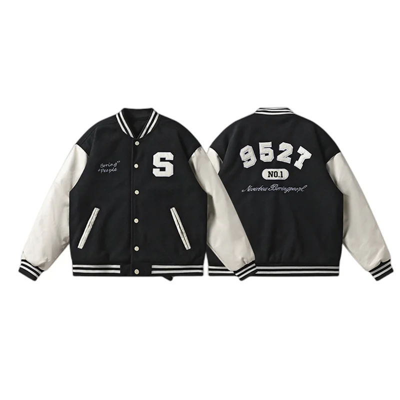 

thickened men's baseball jacket, letter S, casual coat chamarras deportivas para mujer ropa deportiva chaquetas