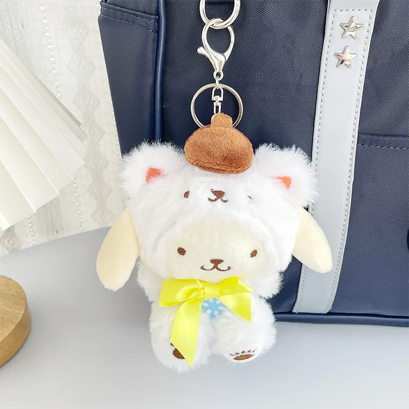thumbnail image 1 of Sanrio Hello Kitty Plush Keychain Toys Kuromi My Melody Cinnamoroll Stuffed Soft Doll Key Ring Plushies Bag Pendant for Kid Gift, 1 of 5