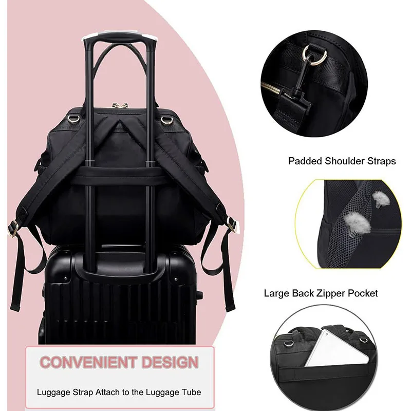 Mommy Diaper Stroller Hanging Bag Mother Large Capacity Nappy Backpacks With Changing Mat Convenient Baby Nursing Bags_voghion.com
