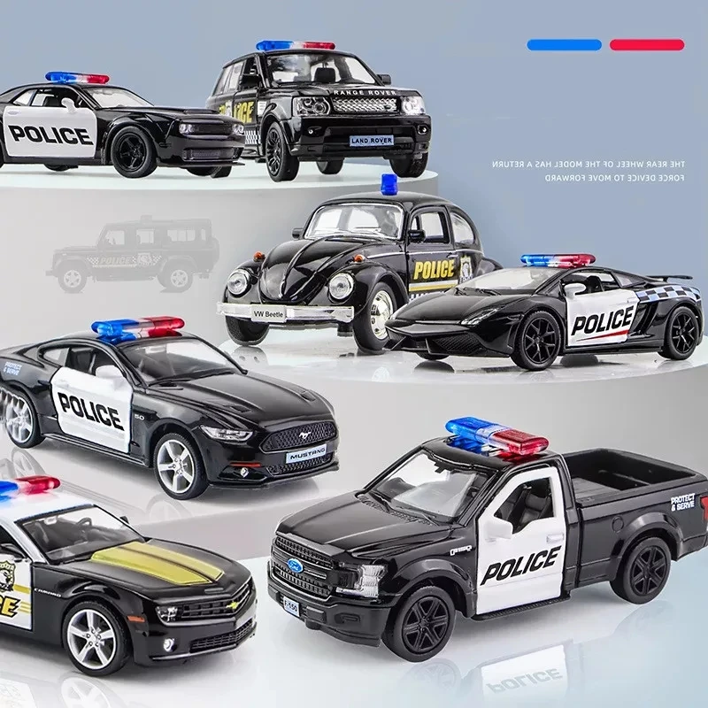 Police Car Series Dodge Camaro F150 Pickup Trucks SUV RMZ city 1:36 Alloy Collection Model Simulation Diecasts & Toy Vehicles