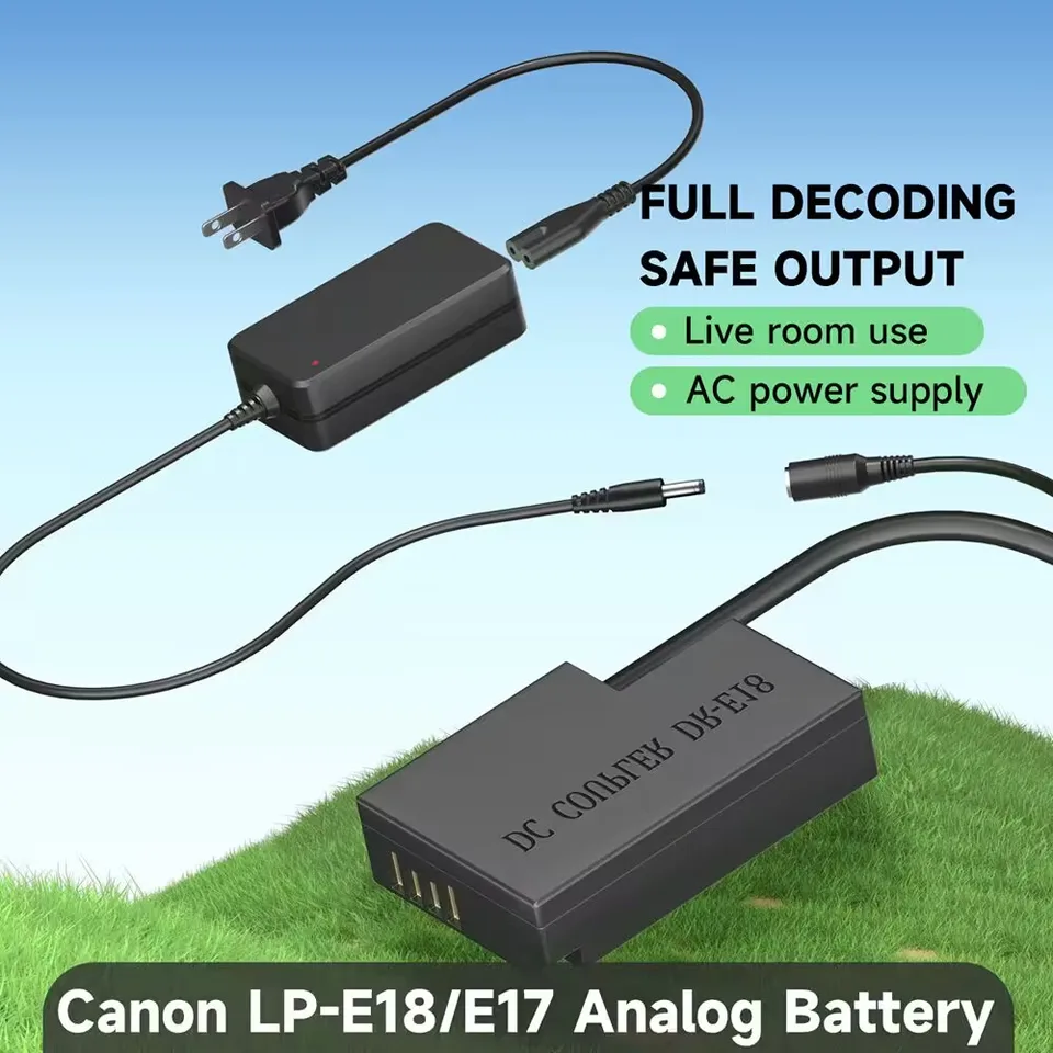 Batteria ftizia USB LP E17 DR-E18 accoppiatore DC per Canon X8 X8i X9i R8 R10 R50 Kiss 8000D EOS Rebel T6i 800D 9000D 760D EOS RP 77D  44