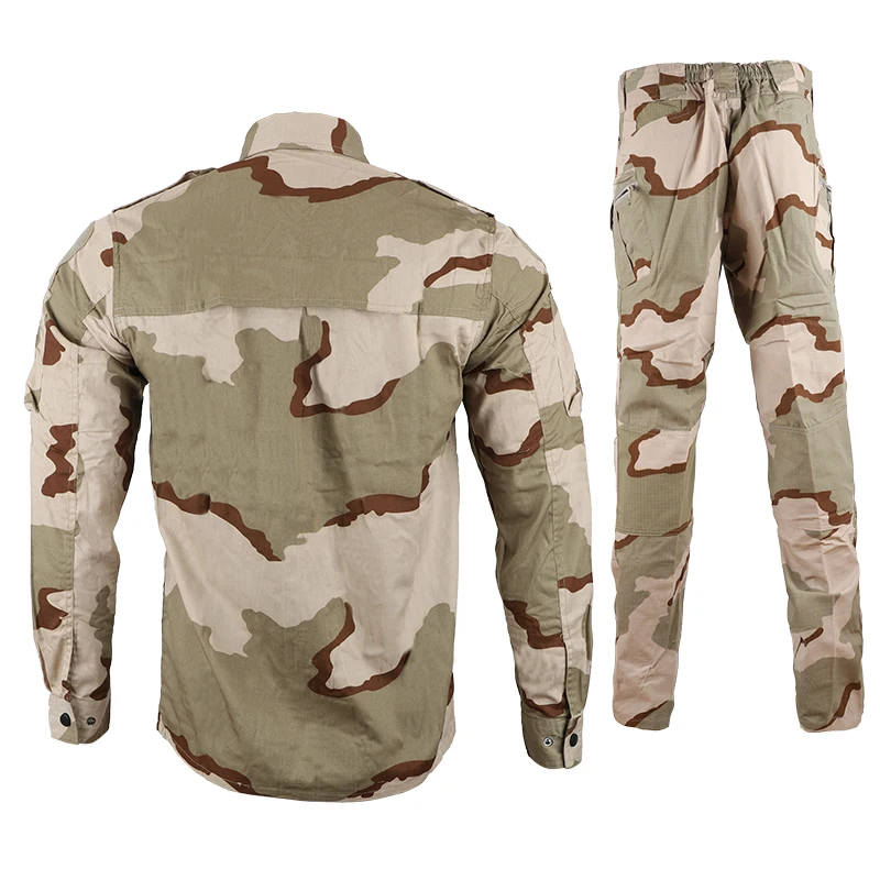 Camo Tactical Uniform Suit Desert Camouflage clothes Outdoor Hiking Hunting clothing Combat Training Set