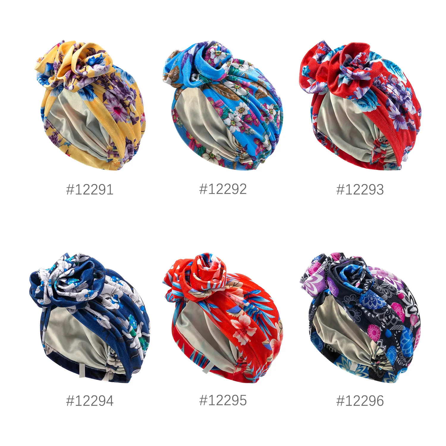 New Bohemia Printed Turbans For Women Muslim Hijab Caps Head Scarf African Headwear Turban Hat Ladies Hair Accessories 3