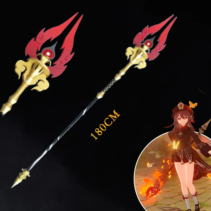 Genshin Impact Zhongli Hu Tao Staff Of Homa Staff Spear Cosplay Weapon Prop  – FM-Anime