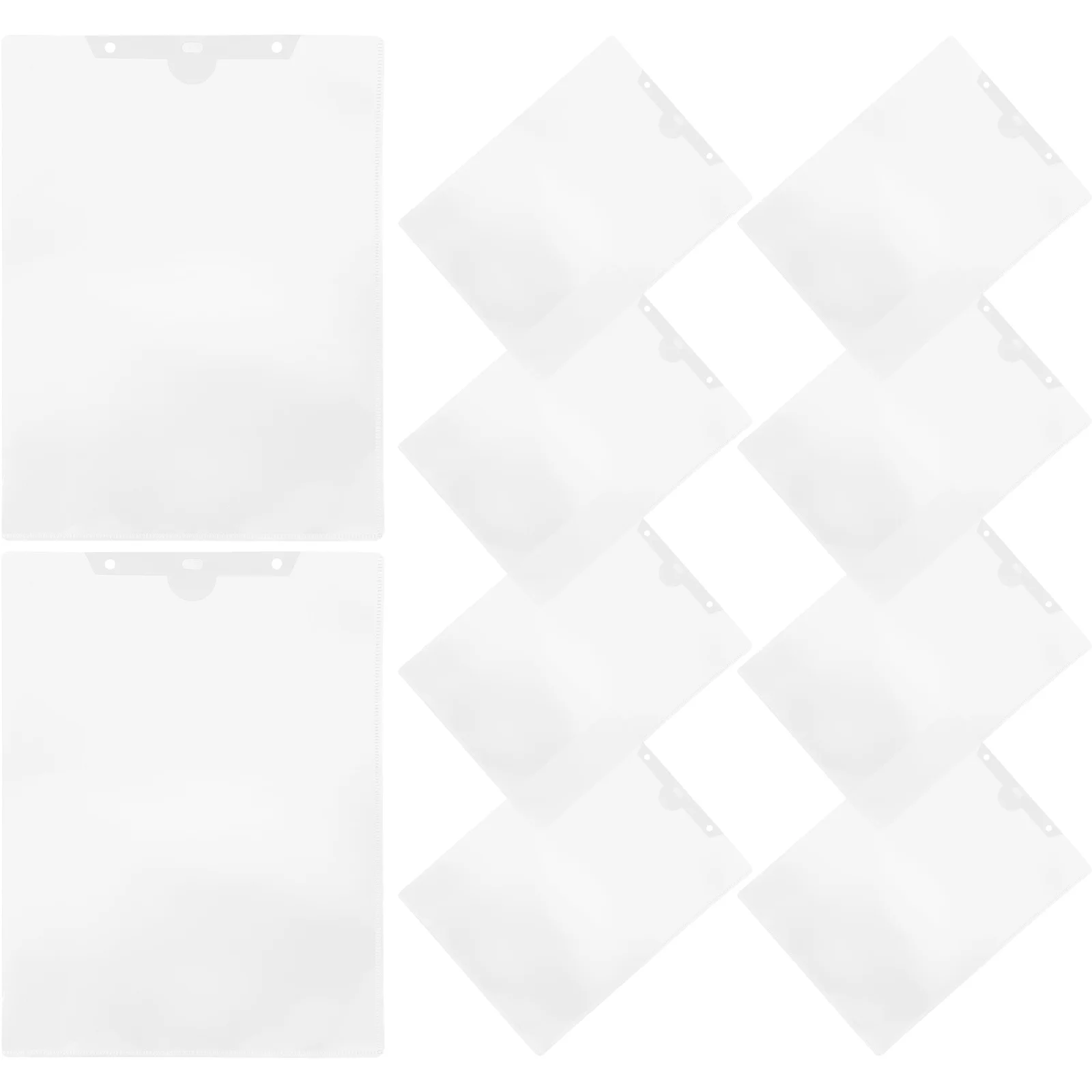 

10Pcs Multi-use File Folder Bag Document Storage Bag A4 Paper Storage Bag Hanging File Protector