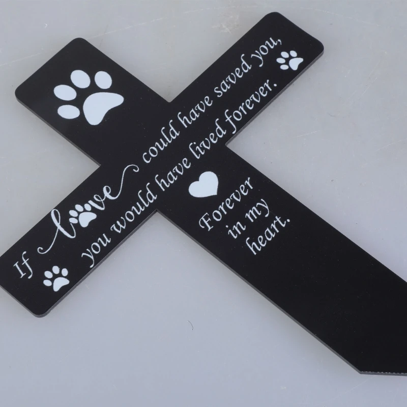 Pet Memorial Grave Marker Pet Dog Cats Acrylic Ornaments for Outdoor and Indoor Remembrance Memorial Gift