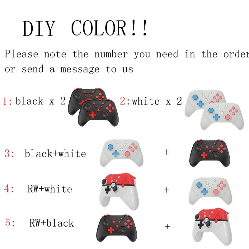 Wireless Support Bluetooth Gamepad Compatible Nintendo Switch Pro/USB PC  For NS Pro Game joystick with NFC 6-Axis vibration 