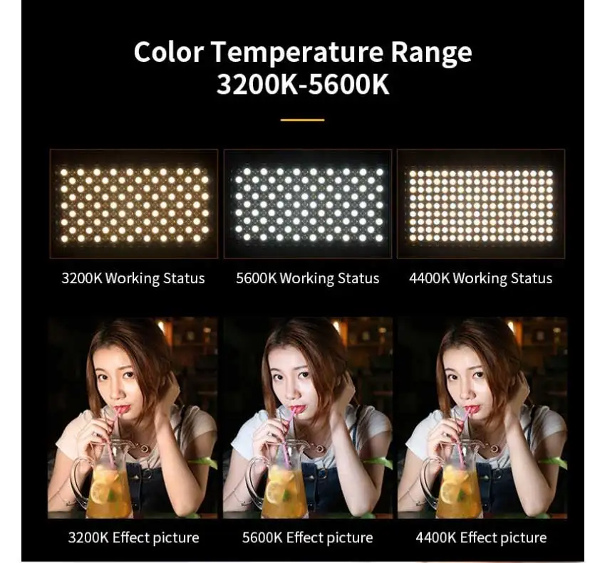 60W LED800 Photo Studio Light 3200K-5600K for Tiktok Youbute Game Live Video Lighting