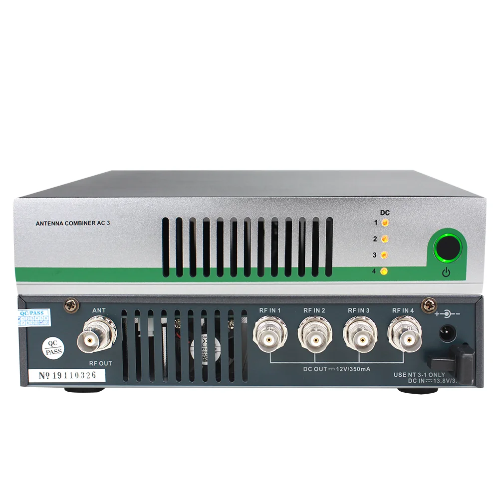 AC3 antenna amplifier active antenna combiner transmitter with DC distribution for 450-960MHz UHF Wireless microphone system