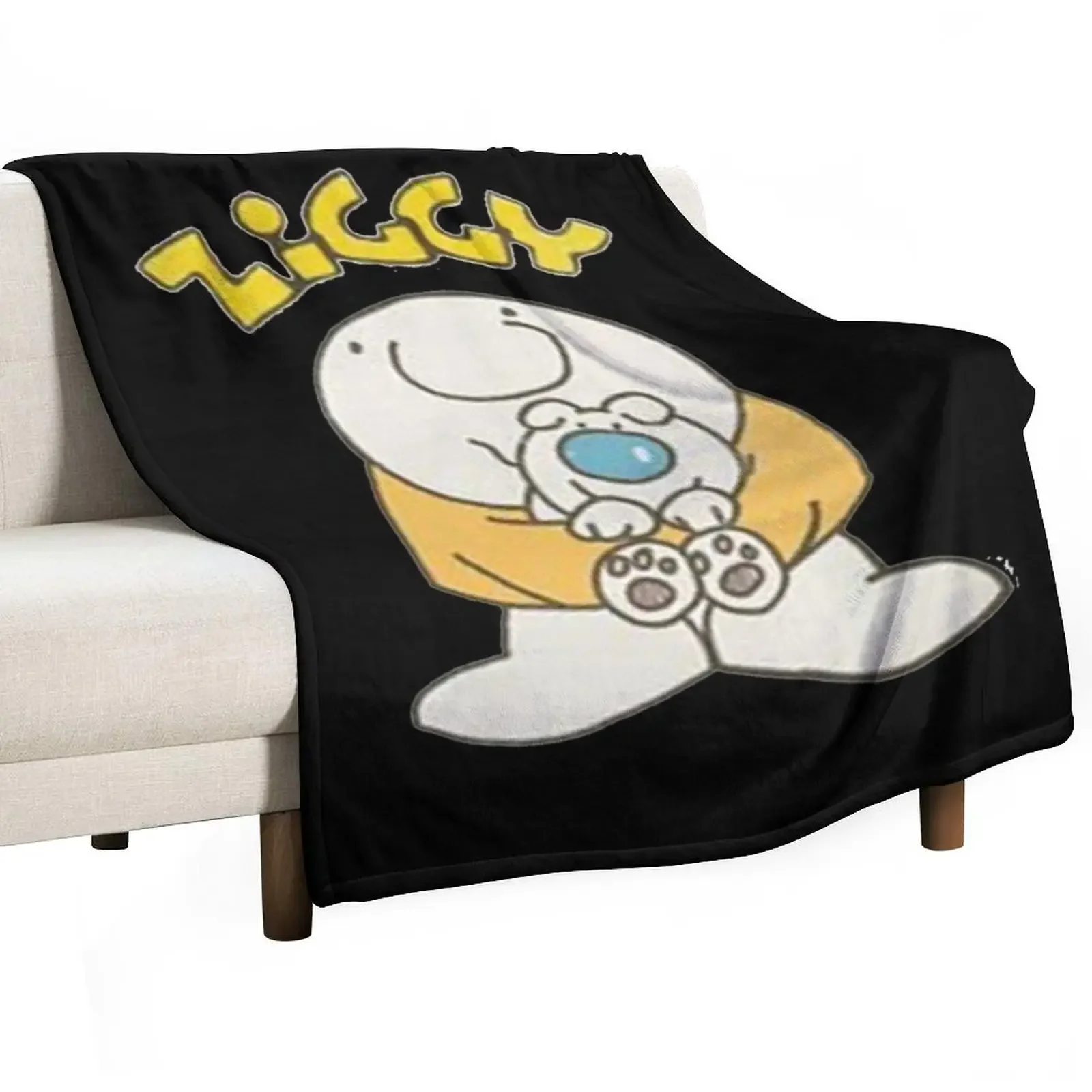 

Ziggy Cartoon Throw Blanket Nap Cute Plaid Sofas warm for winter Blankets