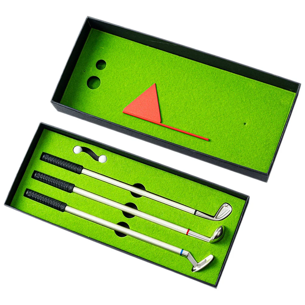 

Mini Golf Set Gift Ballpoint Pens Desktop Toy The Fun Clubs Table Golfing Game Props Golfs