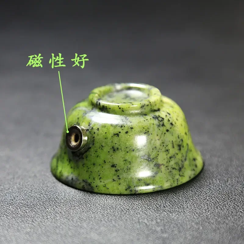Real Jade Tea Cup Kung Fu Teaset Real Chinese Tibet Jades Medicine King Stone Health Cups Hand-carved Gongfu Teaware Drinkware