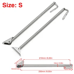 Premium Stainless Steel Boat Hatch Support Springs - 2 - Piece Set of Marine - Grade Top Mounting Bars (2pcs S)