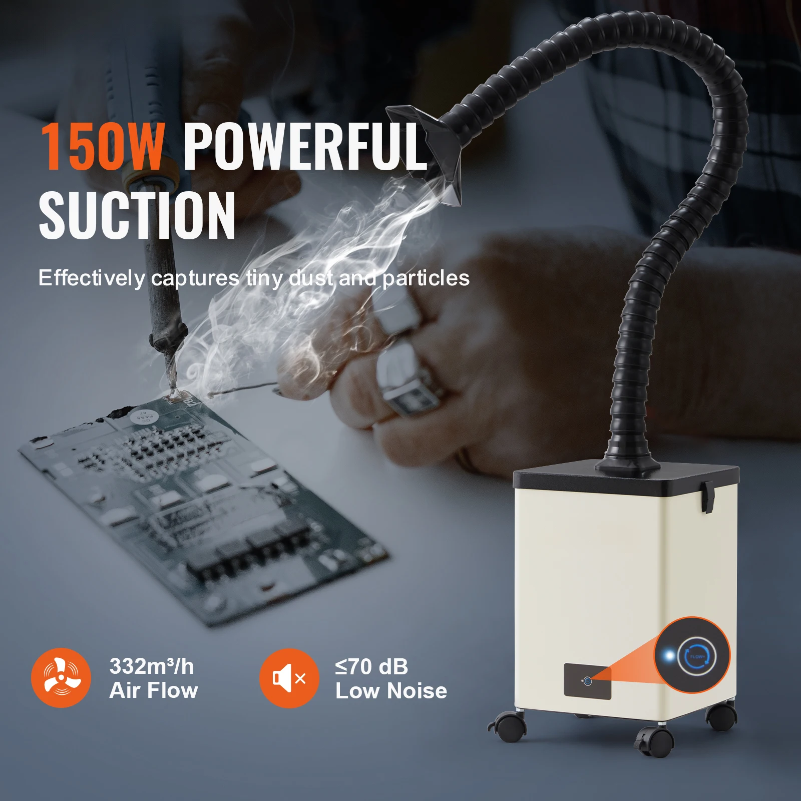 Solder Fume Extractor 100W 150W Smoke Purifier